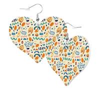 Orecchini a cuore da donna alla moda graziosi orecchini pendenti in pelle di arachidi, divertenti orecchini senza nichel per festa di compleanno accessori di decorazione