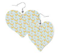 Orecchini a cuore da donna alla moda orecchini pendenti in pelle di gallo alla moda divertenti orecchini senza nichel per festa di compleanno accessori di decorazione