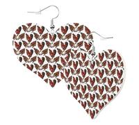 Orecchini a cuore da donna alla moda orecchini pendenti in pelle di gallo con polli divertenti orecchini senza nichel per festa di compleanno accessori decorativi