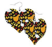 Orecchini a cuore da donna alla moda orecchini pendenti in pelle d'oca da fattoria divertenti orecchini senza nichel per festa di compleanno accessori decorazione