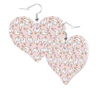 Orecchini a cuore da donna alla moda orecchini pendenti in pelle d'oca regina divertenti orecchini senza nichel per festa di compleanno accessori decorazione