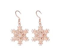 Orecchini a cuore per le donne borchie per le donne di fascia alta argento gancio orecchio clip gioielli naso anello con catena all'orecchio, One Size, Rame, Non pietra preziosa
