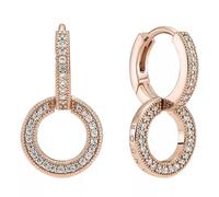 Orecchini a doppio cerchio 289052C01 Pandora Rose