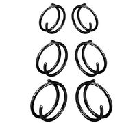 Orecchini a doppio cerchio per piercing singolo, 3 paia di orecchini a cerchio in acciaio chirurgico 316L, a spirale, illusione, lobo cartilagine, elice, orecchini a cerchio doppio per un foro