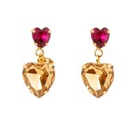 Orecchini a due cuori Demetra - Champagne - Sodini