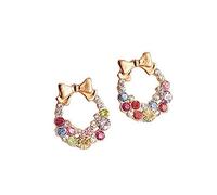 Orecchini a farfalla a forma di farfalla con imitazione di perle colorate, borchie robuste e praticheBella e abile.