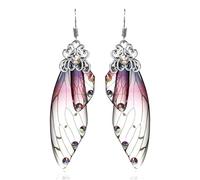 Orecchini a Farfalla con Ali di Simulazione di Fata per Le Donne Regali di Gioielli per Feste con Nappa di Strass in Lamina di Cristallo Trasparente Beautiful Design