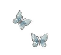 Orecchini a farfalla fatti a mano con cristallo gradiente borchie per le orecchie, accessori per tutti i giorni, eleganti ombré accessori a farfalla, Taglia unica, come descritto