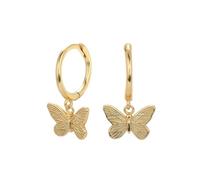 Orecchini a farfalla in argento Sterling con placcatura elettrolitica, da donna,