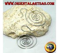 Orecchini a filo d'argento 925 ‰ a forma di spirale (grande)