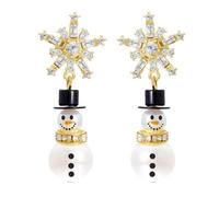 Orecchini a fiocco di neve di Natale - Orecchini di Natale, Gioielli di Natale | Gioielli decorativi riutilizzabili di Natale, orecchini di perle artificiali in lega di fiocco di neve per Natale, se