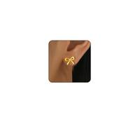 Orecchini a fiocco in oro per le donne in argento orecchini pendenti con fiocco piccolo orecchini a perno gioielli alla moda orecchini a coquette orecchini a nastro gioielli di Natale per le donne