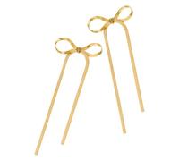 Orecchini a Fiocco Pendenti Minimalisti Lunghi da Donna Oro | 1 Paio, Rame Leggero dal Gusto Essenziale, per Serate Speciali e Look Distintivi