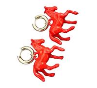 Orecchini a forma cavallo in avanti Ciondolo per orecchio in acciaio inossidabile Costruzione leggera Ornamenti per orecchie Regalo festa Orecchini a cavallo