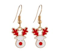 Orecchini a forma di albero di Natale, orecchini a cerchio creativi per le vacanze, da donna, set di orecchini a cerchio, Misura unica, Metallo, Nessuna pietra preziosa