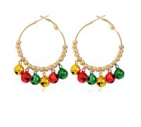 Orecchini a forma di albero di Natale per le donne con luci lineari scintillanti strass colorati albero di Natale orecchini regalo gioielli di Natale, Zinco, Strass