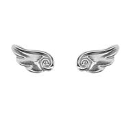 Orecchini a forma di ali in miniatura, elegante struttura in lega, gioielli alla moda per tutti i giorni, regalo per donne e ragazze, per compleanni, anniversari, orecchini a forma di ali d'angelo