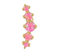 Orecchini a forma di arco per cartilagine dell'orecchio, trago, labret, in acciaio inox, con cinque opali, gioielli per il corpo da donna, Gold, come descritto, come descritto