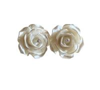 Orecchini a forma di camelia bianca, delicati orecchini floreali da indossare tutti i giorni, adatti da regalare a familiari e amici