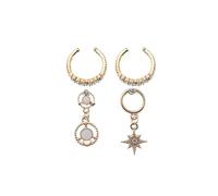 Orecchini a Forma di CC Punk Jwellery Womens Ear Hook Ring Stars Asterism Cuff Ciondola l'orecchino Gioielli per Ragazze Convenient Design