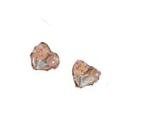 Orecchini a forma di cuore con perle floreali unici eleganti in lega gioielli alla moda da donna per occasioni speciali orecchini con perle a, One Size, come descritto, come descritto