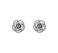 Orecchini a forma di cuore con perline a forma di rosa, eleganti orecchini da sposa, accessori da donna, orecchini a forma di rondine, Misura unica, Metallo, Nessuna pietra preziosa