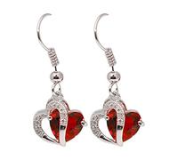 Orecchini a forma di cuore con zirconi scintillanti per la festa della mamma: un regalo senza tempo per celebrare l'amore e la dedizione indiscutibili di tua madre. Astuccio Stampi Gioielli, Taglia