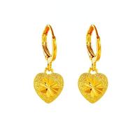 Orecchini a Forma di Cuore d'Amore Chic per Donna Orecchini Pendenti a Cerchio Sud in Oro Giallo Squisito Gioielli da Festa di Fidanzamento per Matrimoni Femminili Handy And Professional