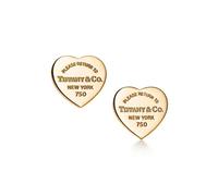 Orecchini a forma di cuore della serie Return to • Gioielli in oro di alta qualità, regalo perfetto per la fidanzata • Regalo di comple
