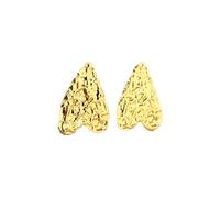 Orecchini a forma di cuore d'oro da donna-Design moderno unico 3,4 cm forma di cuore grande, gioielli in acciaio inossidabile ipoallergenico minimalista chic