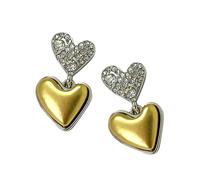 Orecchini a forma di cuore Eleganti Orecchini Tacchetti D'oro Accessori Lega Texture Per Studenti Alla Moda E Professionisti Accessori Orecchio Di Moda, Taglia unica, come descritto