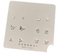 Orecchini a forma di cuore in lega, leggeri, delicati sulla pelle | per mini accenti di perle, design a forma di cuore, finitura color argento, lega leggera, look elegante quotidiano