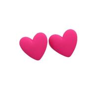 Orecchini a forma di cuore rosso, bianco, nero, giallo, geometrico, semplice, bohémien, vintage, acrilico, gioielli alla moda - rosa