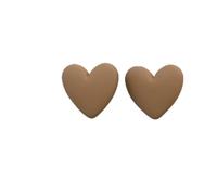 Orecchini a forma di cuore rosso, bianco, nero, giallo, geometrico, semplice, bohémien, vintage, acrilico, gioielli alla moda, colore: caffè