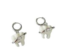 Orecchini A Forma Di Dente Con Diamanti, Di Nicchia E Stravaganti, Alla Moda, Adatti A Più Scene, Accessori Per Il Design Personale, Adatti Alle Donne