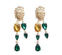 Orecchini a forma di diamante geometrico, con un design retrò e di nicchia, che esibisce personalità unica, di moda e di alto livello