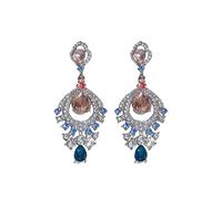 Orecchini a forma di diamante retrò a forma di ventaglio, stilizzati e di fascia alta, con nicchia e stile sofisticato