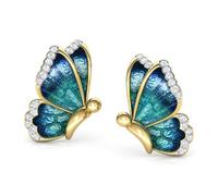 Orecchini a Forma di Farfalla Dipinti a Olio in Cristallo Orecchini a Forma di Strass Animali Colorati Simpatici Gioielli per Feste di Compleanno per Ragazze Miglior Regalo Attractive Design