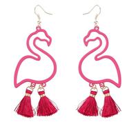 Orecchini a Forma di Fenicottero per Donna, Lega Rosa Orecchini Pendenti a Forma di Fenicottero Regali Gioielli Forma Uccello da Indossare Ogni Giorno Estate Festa Tropicale