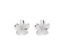 Orecchini a forma di fiore con manopola di legge per le donne piccoli orecchini di luppolo, talla única, Argento, Nessuna pietra preziosa