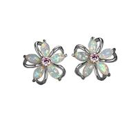 Orecchini a forma di fiore, piccoli orecchini freschi per le donne, orecchini a cerchio, Misura unica, Metallo, Nessuna pietra preziosa