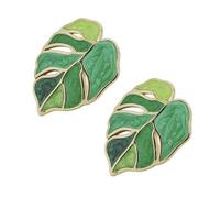Orecchini a Forma di Foglia in Lega Verde, Stile Delicato | Decorazione per L'orecchio, Facile da Abbinare, Leggeri da Indossare, Regalo Adatto a Amiche e Amanti Moda