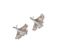 Orecchini a forma di foglie di ginkgos, adatti per le donne, comodi da indossare, perfetti per occasioni quotidiane e formali, orecchini con strass, heart shape, come descritto, come descritto