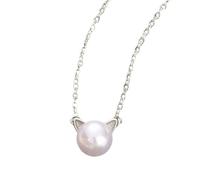 Orecchini a forma di gattino resistenti alle allergie con accenti di perle, in rame, leggeri, da indossare tutti i giorni, collana o orecchini a perno, regalo unico, One Size, come descritto, come