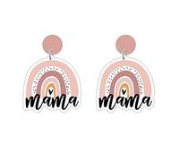Orecchini a forma di goccia, in materiale acrilico, per donne, ragazze, regalo per mamma, Taglia unica, come descritto