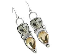 Orecchini a forma di gufo, in metallo, vintage, artistici, per feste, feste, casa, ufficio, viaggi, festival