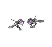 Orecchini a forma di nota musicale astratta, eleganti, con zirconia cubica, leggeri, comodi, per compleanni ed eventi speciali, accessori per amanti della musica alla moda, Misura unica, come