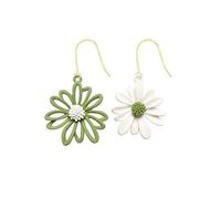 Orecchini a forma di pianta e fiore, orecchini a contrasto di colore alla moda, accessori freschi e dolci, adatti per il pendolarismo quotidiano e l'abbigliamento da vacanza femminile