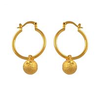Orecchini a Forma di Sfera Color Oro per Gioielli da Donna/Ragazza con Perline Rotonde n Africa, Arabia, Medio Oriente Miglior Regalo # 202306 Attractive And Fashion