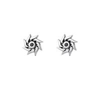Orecchini a forma di sole in argento puro 999 (nero)